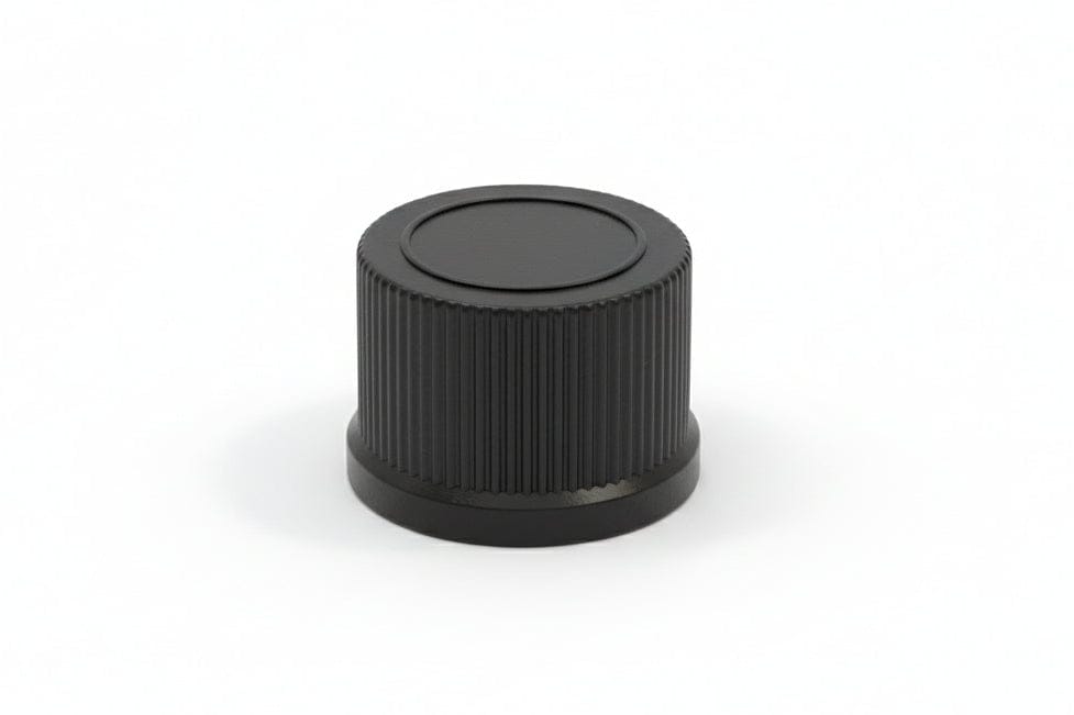 Black Plastic Wadded Cap DIN18 (PP)
