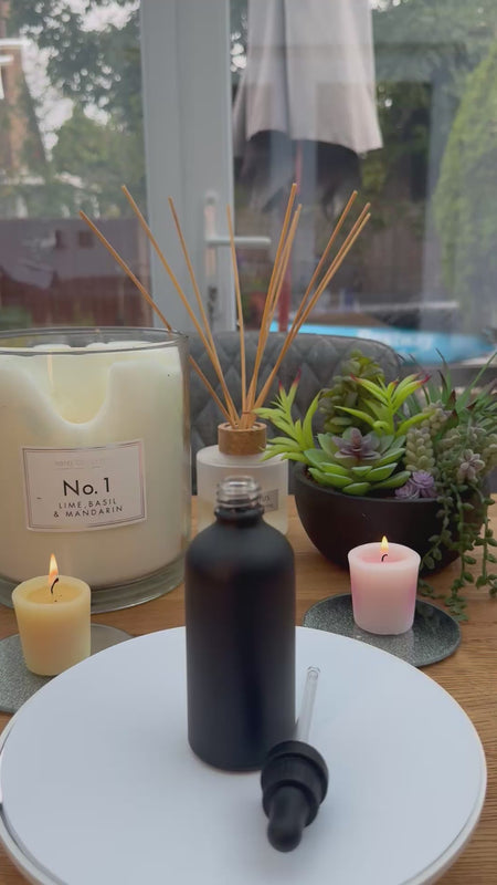 100ml Matte Black bottle with Tamper Evident  Black dropper assembly