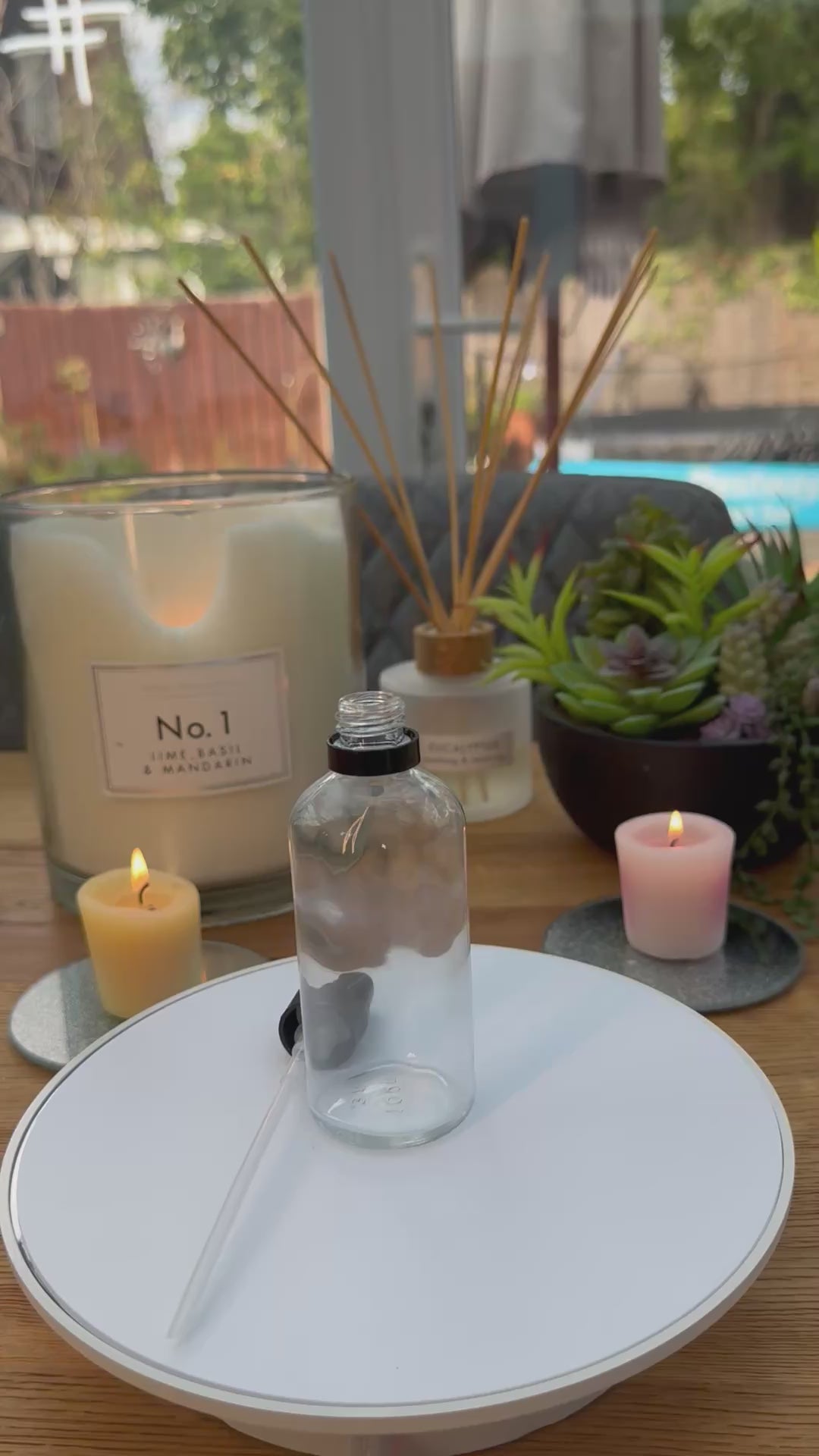 100ml Clear glass Bottle with Black Tamper evident lotion pump
