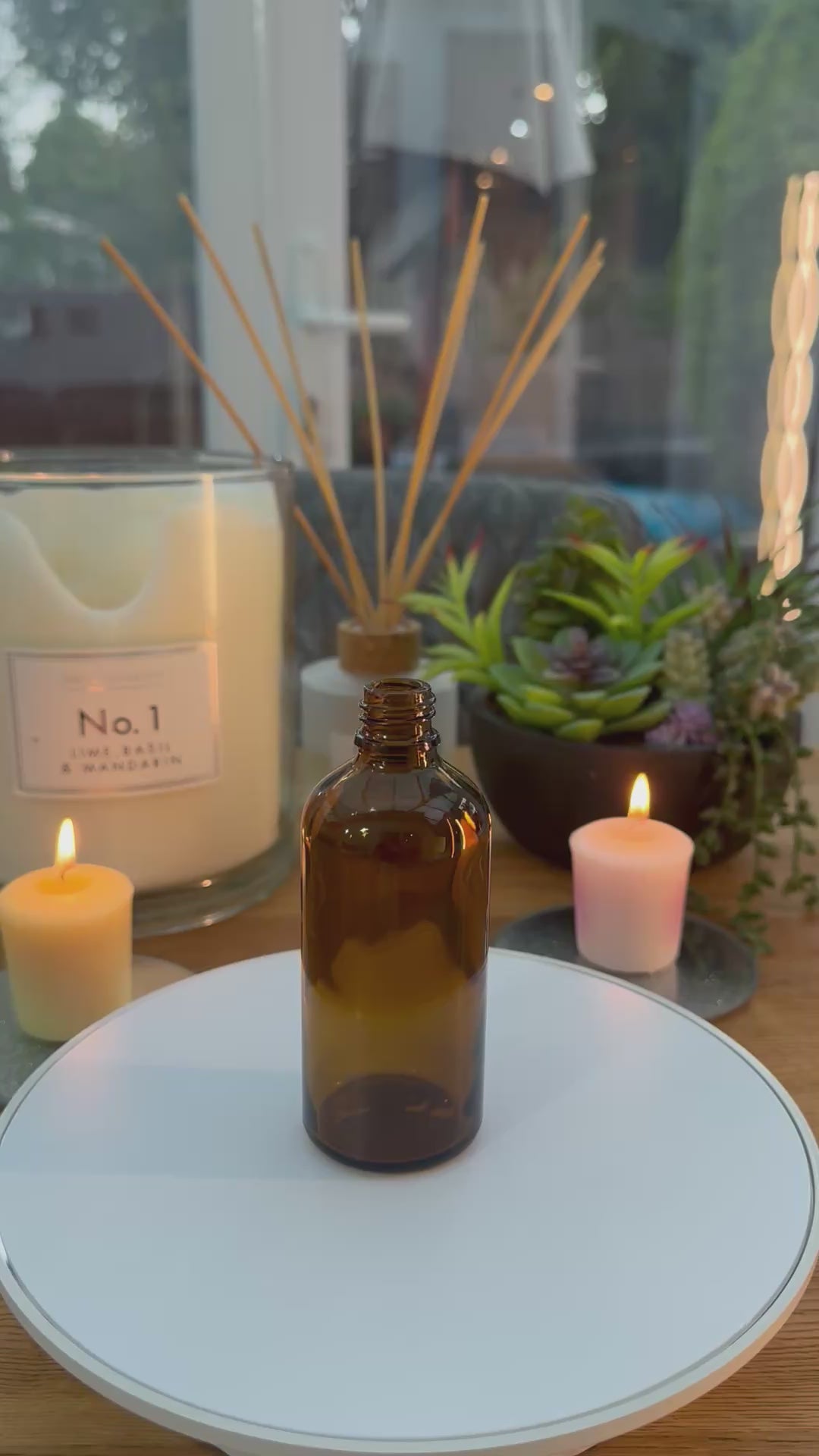 100ml Amber glass bottle