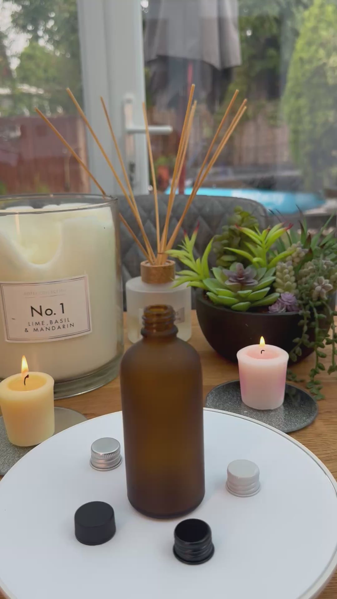 100ml Frosted Amber glass dropper bottle with Din18 Wadded cap choices