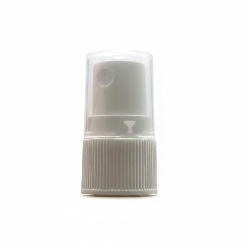 White Atomiser for Plastic (PET) Bottle - Fits 5ml to 30ml Bottle