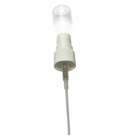 White Atomiser for Plastic (PET) Bottle - Fits 5ml to 30ml Bottle