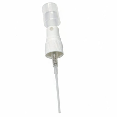White Atomiser for Plastic (PET) Bottle - Fits 5ml to 30ml Bottle