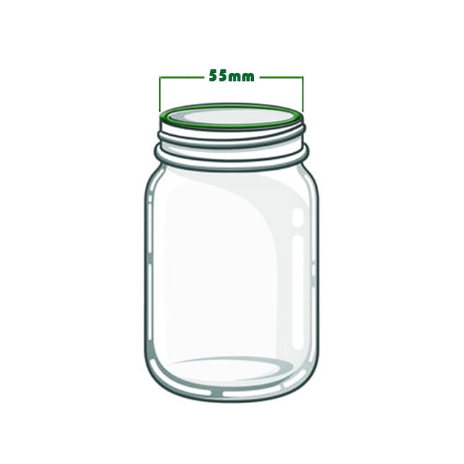 White Pressure Sensitive Liner For 100ml Glass Jar (55mm)