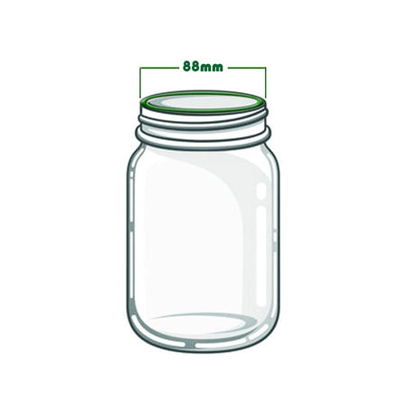 White Pressure Sensitive Liner For 500ml Glass Jar (88mm)