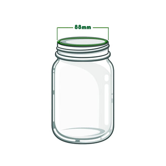 White Pressure Sensitive Liner For 500ml Glass Jar (88mm)