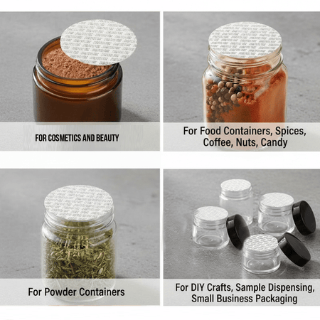White Pressure Sensitive Liner For 50ml Glass Jar (51mm)