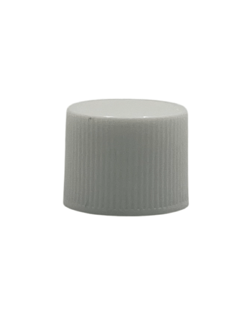 White Ribbed Cap for Plastic Bottle (PET)