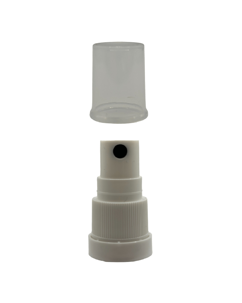 50ml Frosted Clear Glass Dropper Bottle with White TE Atomiser - Pack of 12